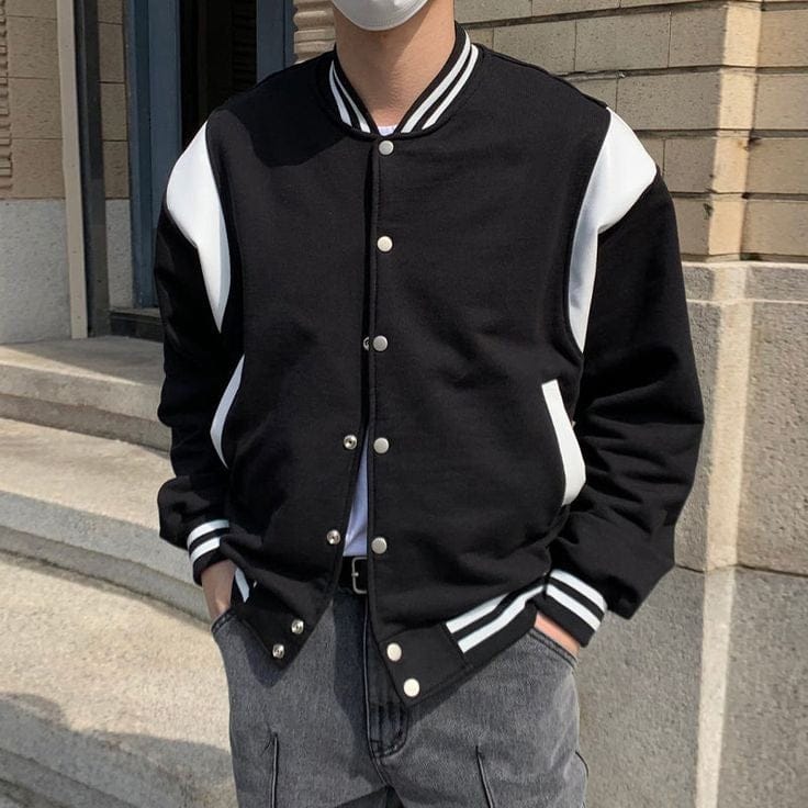 VOREL Classic Varsity Jacket – Retro Letterman Style Streetwear for Men & Women
