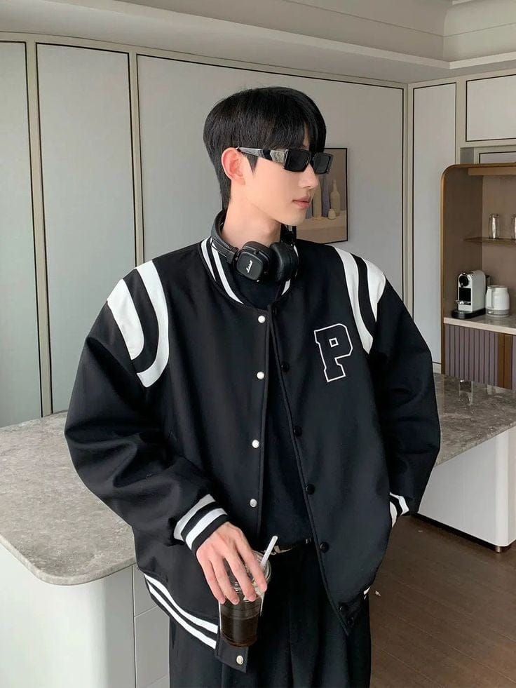 VOREL Classic Varsity Jacket – Retro Letterman Style Streetwear for Men & Women