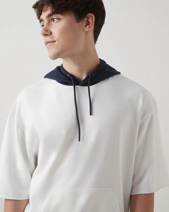 VOREL Down Shoulder Hoodie – Oversized Streetwear Comfort Fit for Men & Women