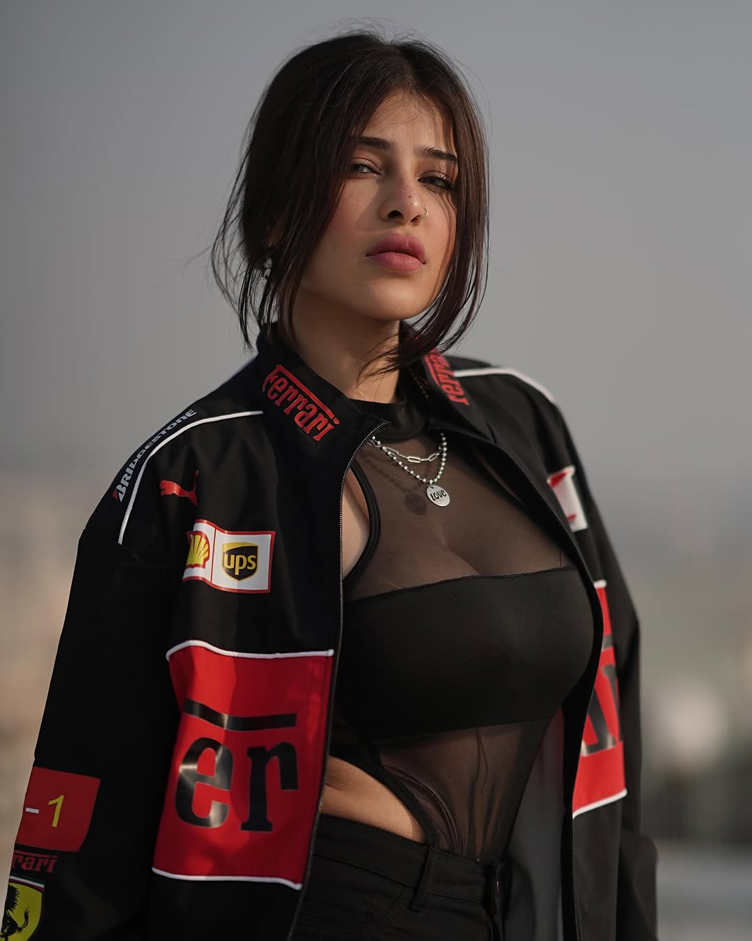 Black Ferrari-Inspired Racing Jacket – VOREL Performance Series