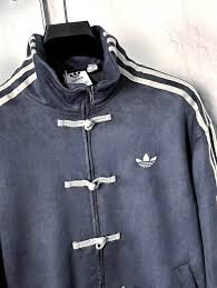 Blevian Striped Button Chinese Jacket – Modern Harajuku Fusion (Grey)
